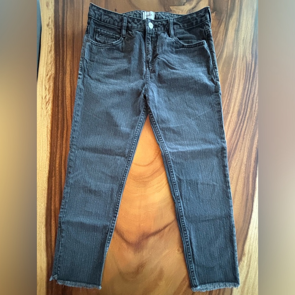 RVCA Black Slim Slouch Ankle Jeans Sz 25